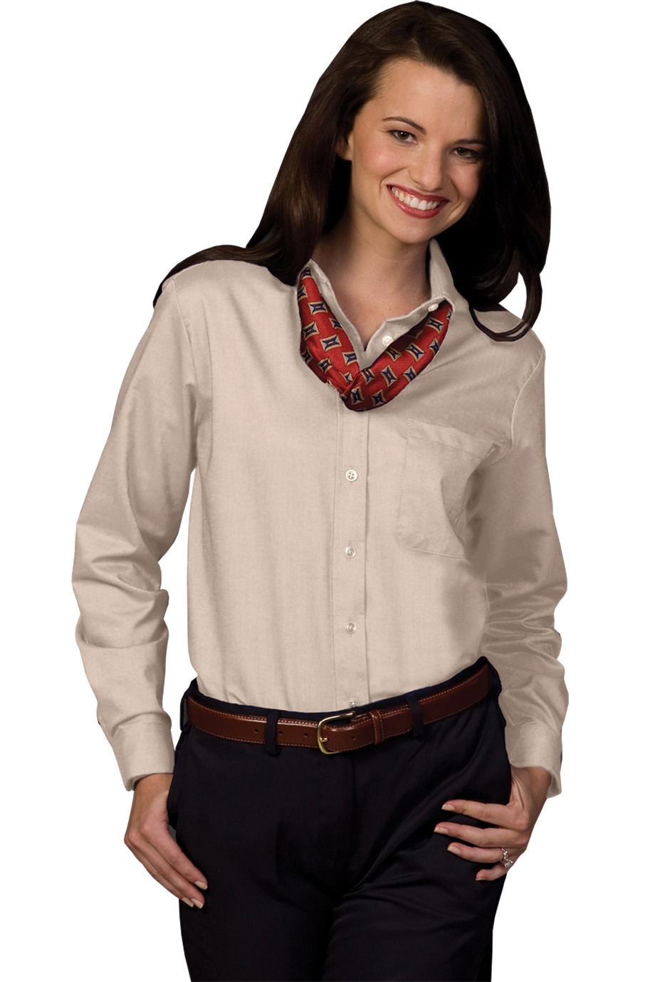 Edward's Women's Oxford Long Sleeve Shirt 